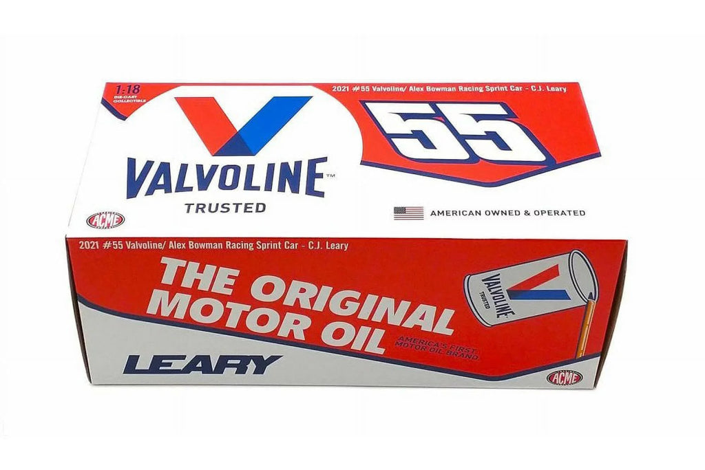 2021 Winged Sprint Car, #55 C.J. Leary "Valvoline" - Acme A1809515 - 1/18 scale Diecast Car