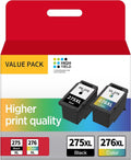 '-275XL/-276XL Ink Cartridge Replacement for Canon -275 -276 275 276 Combo  Compatible with Canon  TS3520 TS3522 TS3500 TR4720 TR4722 TR4700 Printer(1 Black, 1 Color)