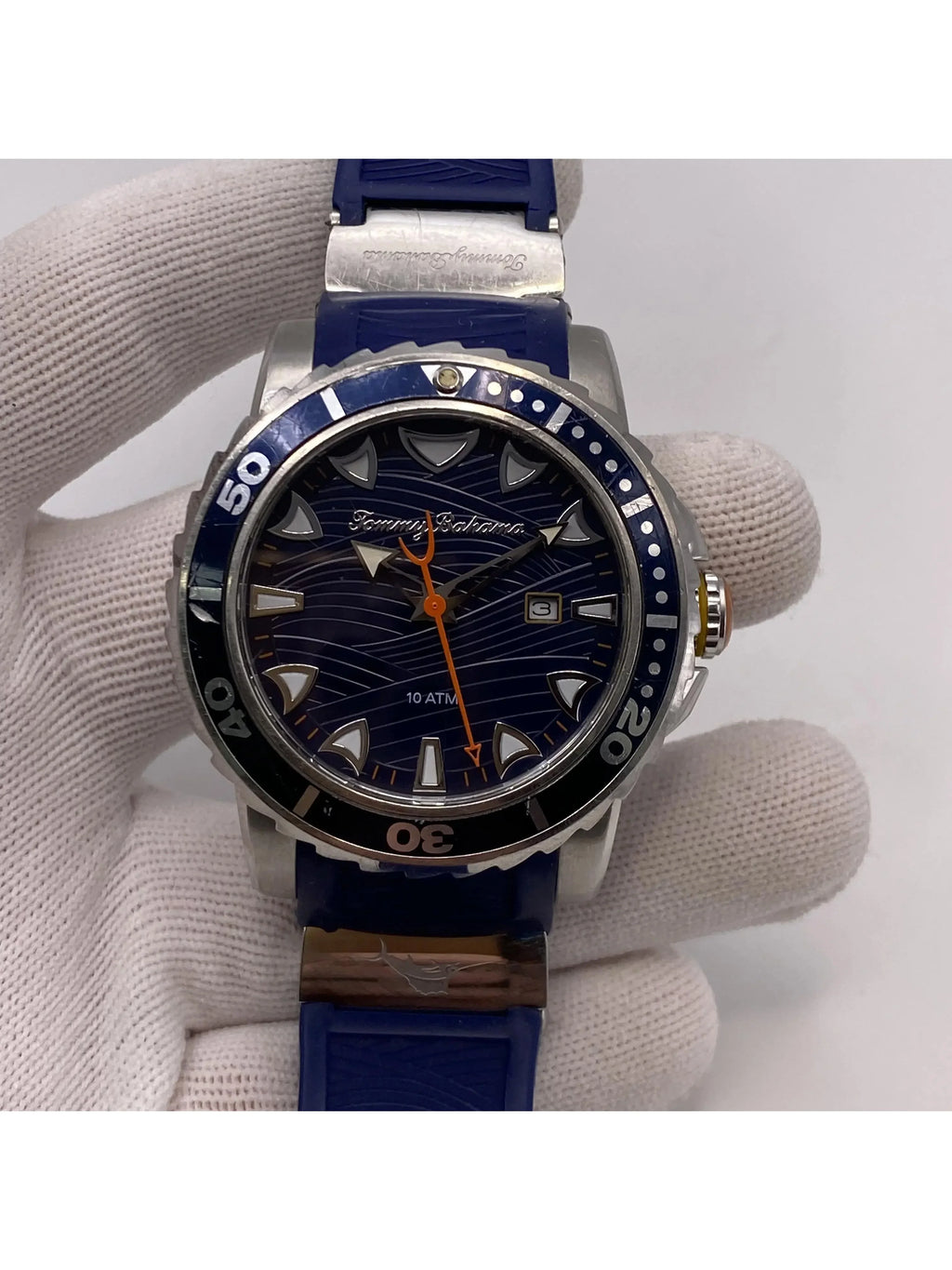 Pre-owned Tommy Bahama Steel Quartz Mens Watch TB00101-01 (Good)