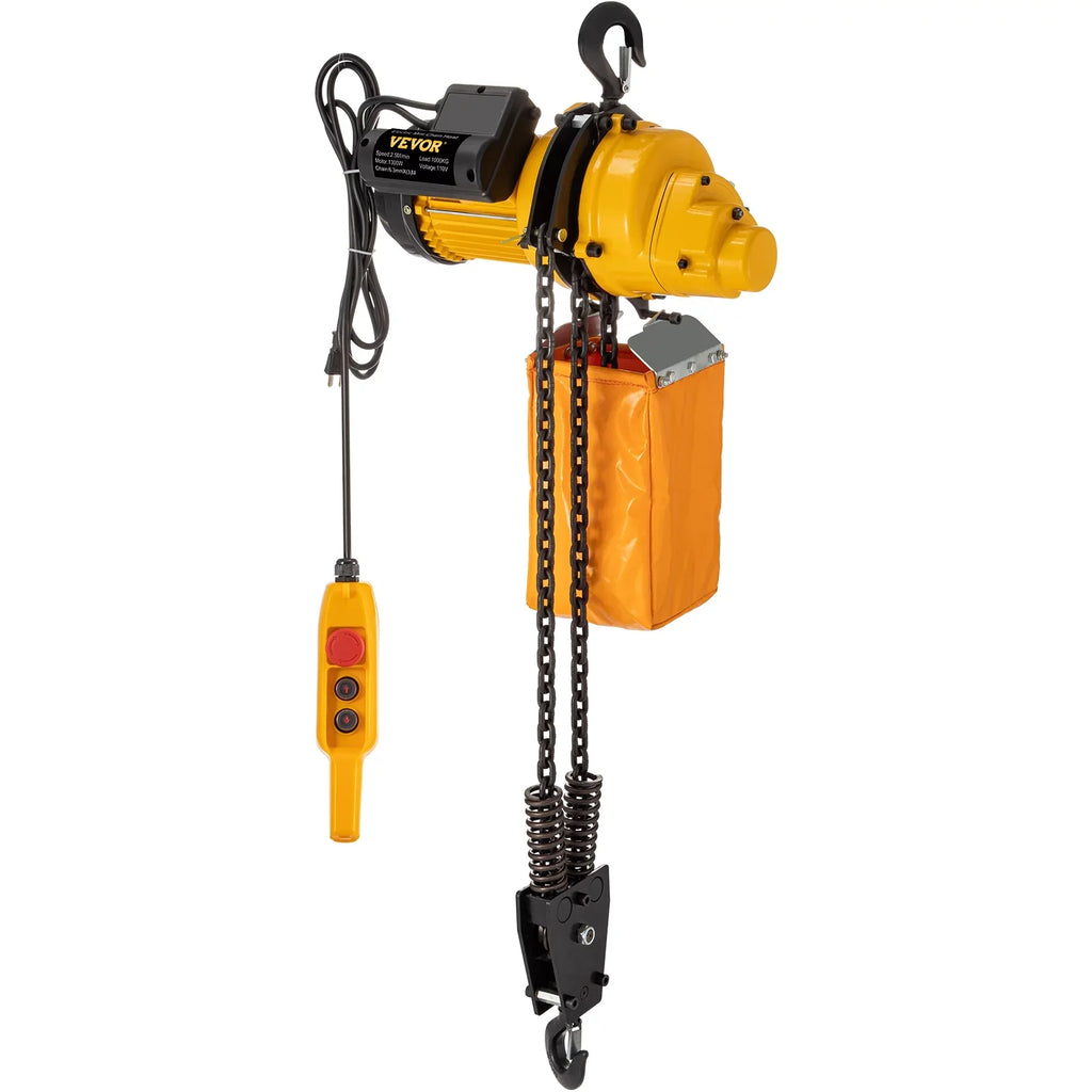 Lift Electric Hoist, 2200 lbs Electric Winch w/ 10ft Wired Remote Control, 110V Overhead Crane Garage Ceiling Pulley Winch of 10ft Lift Height, Used In Factories, Warehouses, Construction