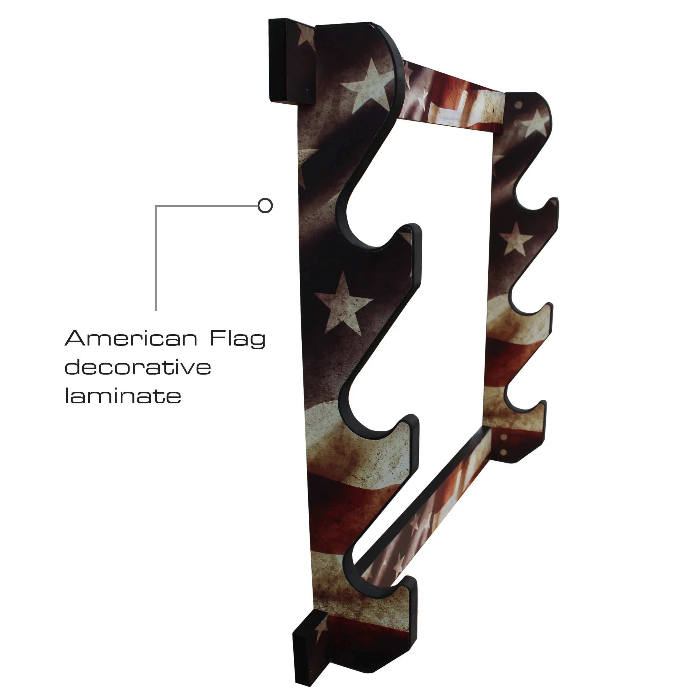 Rush Creek Creations Indoor 3 Rifle/Shotgun Wall Storage Display Rack Americana Finish - Convenient Easy Assembly