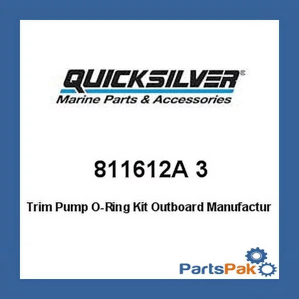 Mercury - Mercruiser 811612A 3 Mercury Quicksilver 811612A 3 Trim Pump O-Ring Kit Outboard-