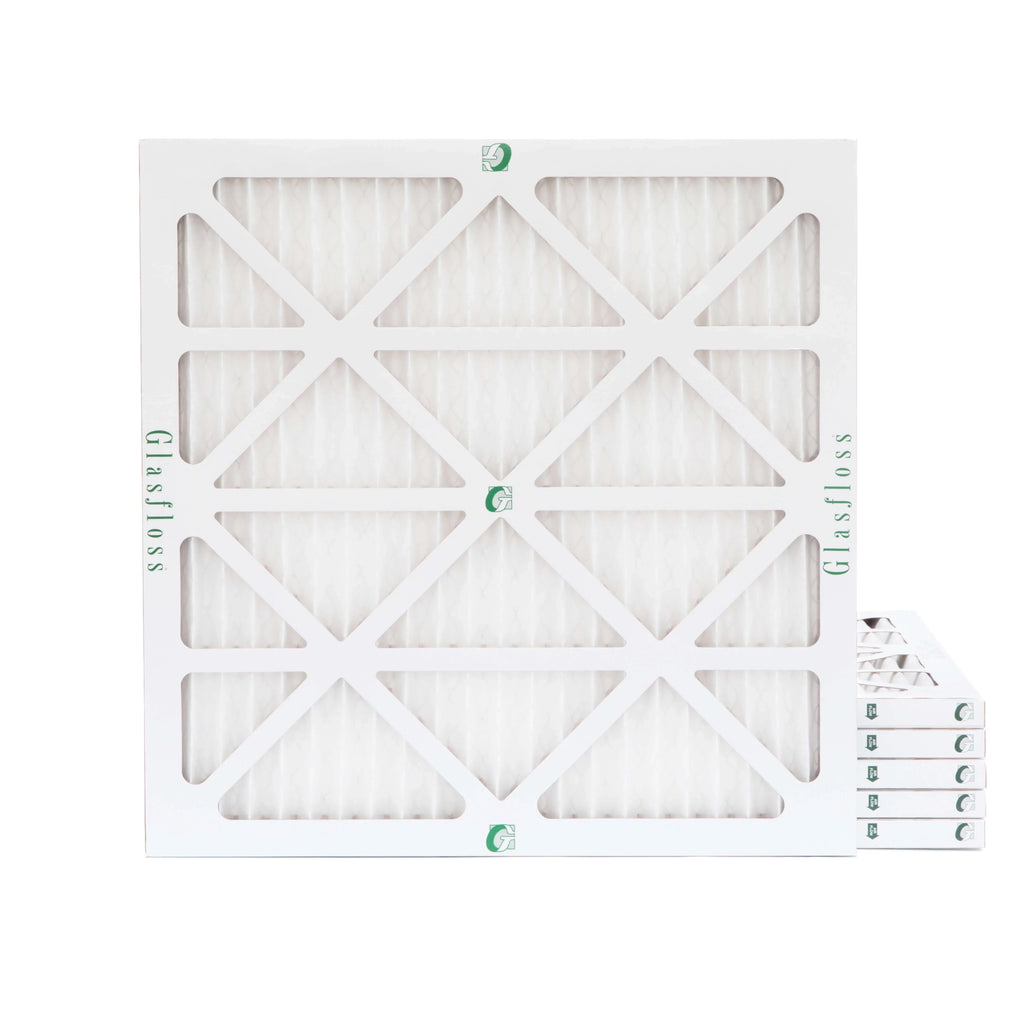 14x14x1  13 Pleated  Furnace Air Filters by Glasfloss Industries. 6 Pack