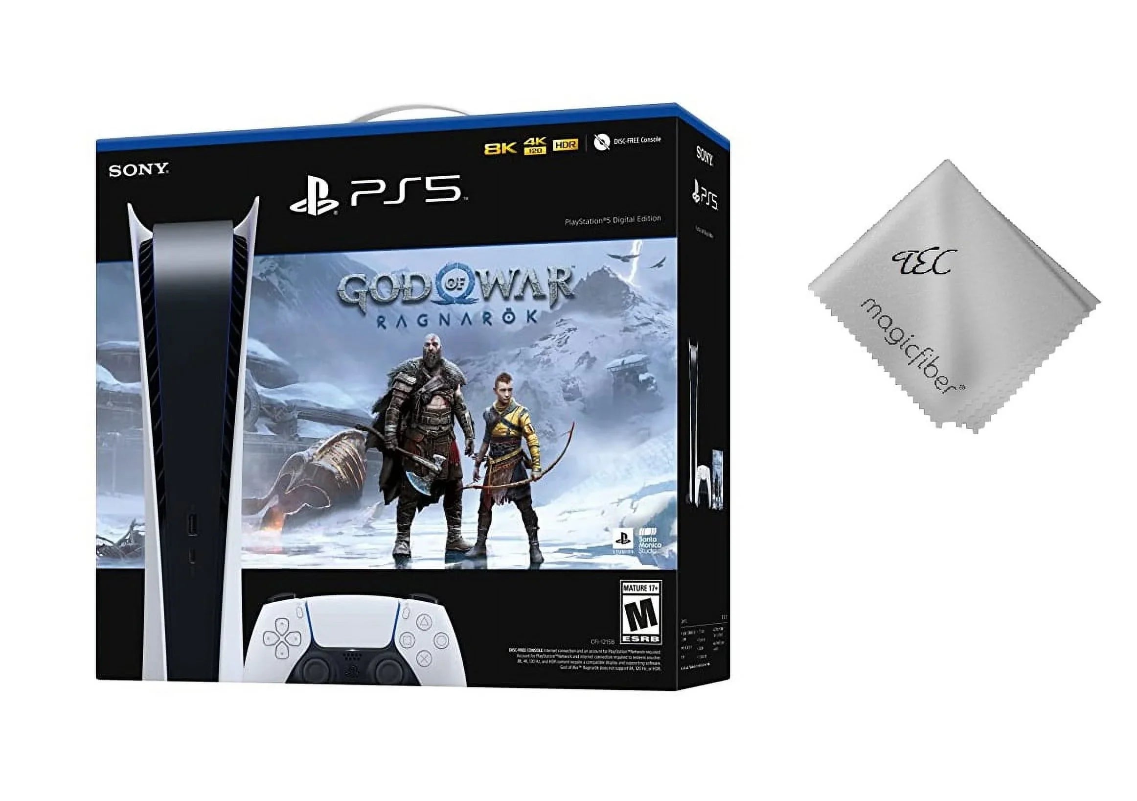 Sony PlayStation_PS5 Video Game Console (Digital Edition) with God of War () Ragnarök Bundle -PlayStation - 5