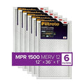 Filtrete 12x36x1,  Furnace Air Filter,  1500, Healthy Living Ultra Allergen, 6-Pack (exact dimensions 11.69 x 35.69 x 0.78)