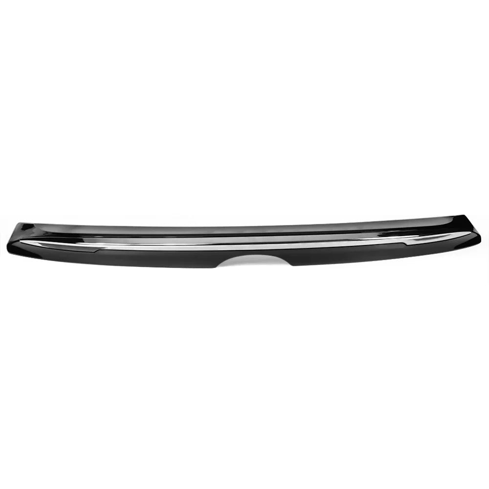Ikon Motorsports Compatible with 18-23 Toyota Camry   Style Rear Trunk Spoiler Wing Gloss Black With Chrome Trim 2018 2019 2020 2021 2022