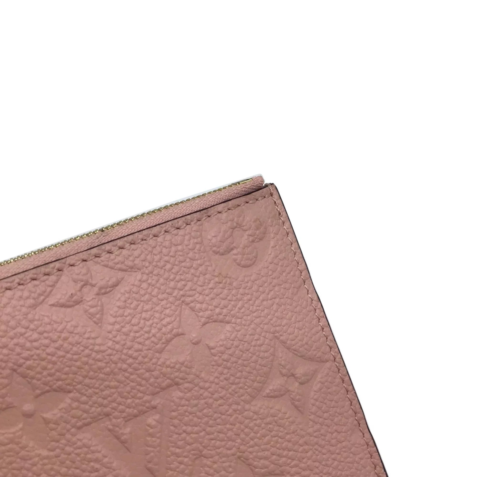 Pre-Owned   Louis Vuitton Monogram Implant Pochette Felicie M67856 Chain Wallet Bag Pink G Hardware Gold Rose Ballerine Women's (Fair)