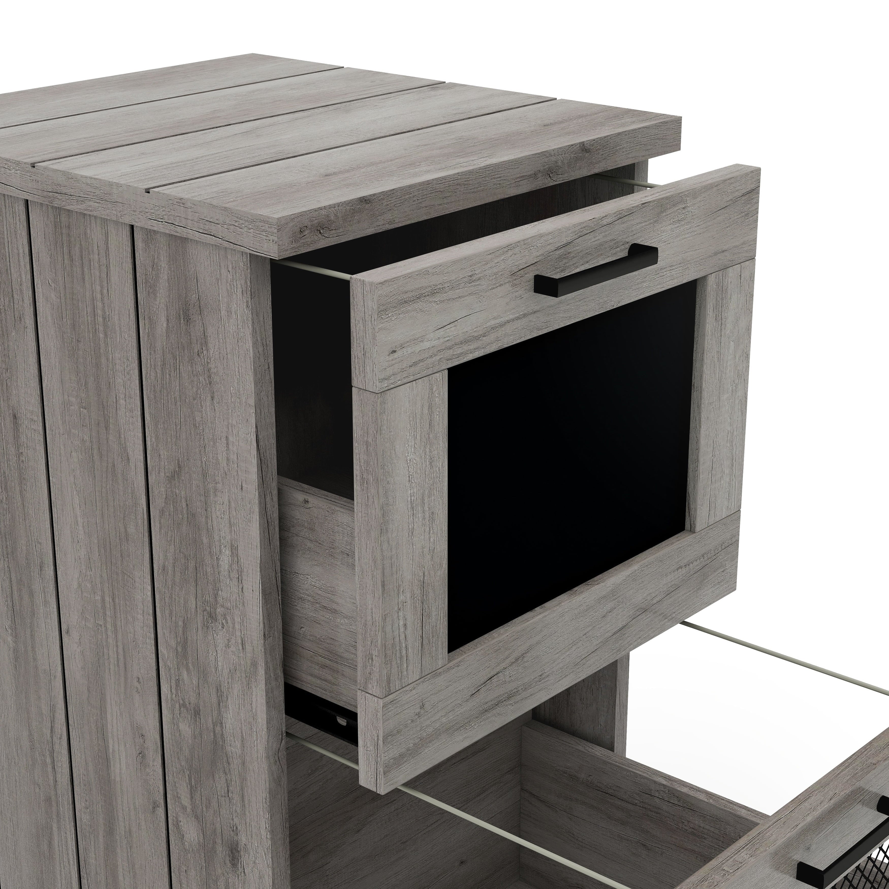 Denhour   Rustic Grey 2-Drawer File Cabinet by