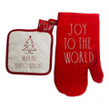 Rae Dunn Collection 2 Piece Holiday Oven Mit & Potholder Set