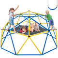 800 lbs Dome Climber with Canopy 10FT Steel Frame Climbing Dome with Swing and Hammock For Kids