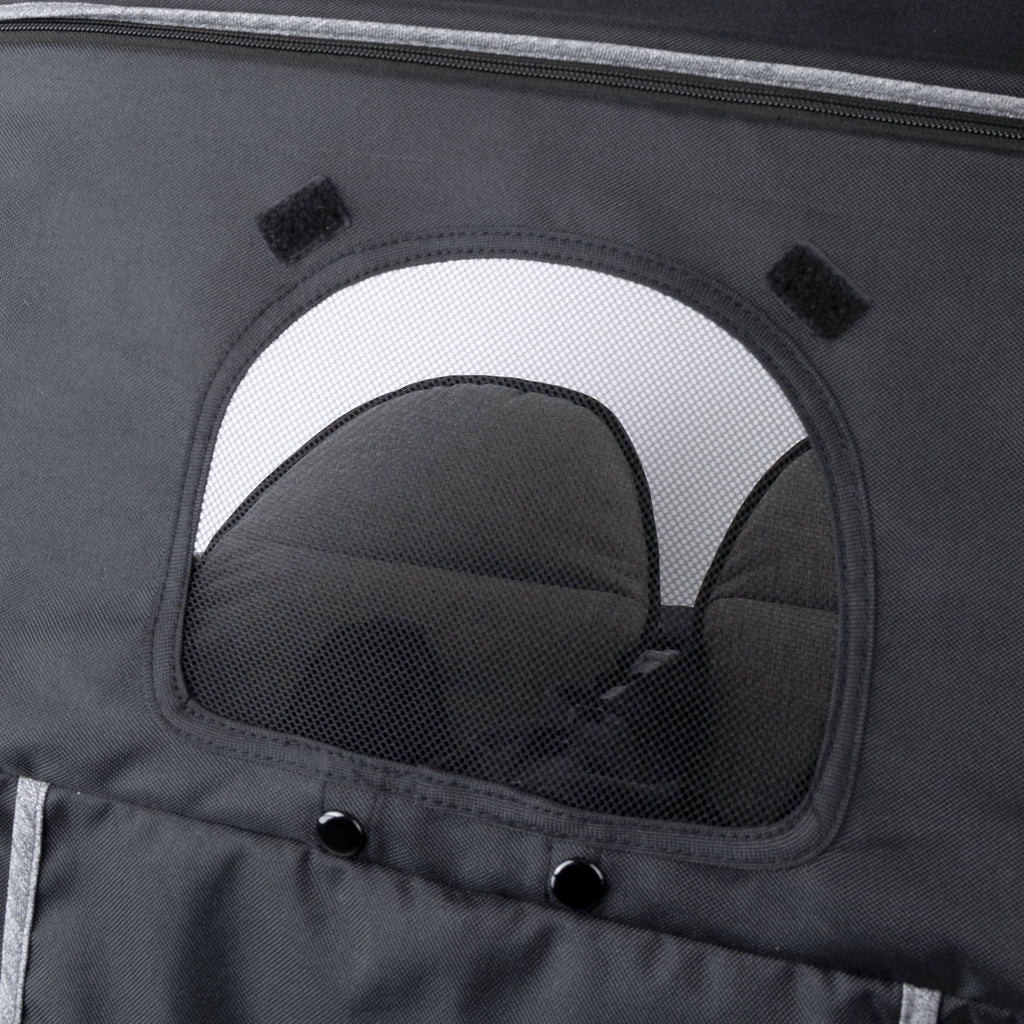 Gaggle Roadster Double Stroller with Expandable Canopy, Black/Gray