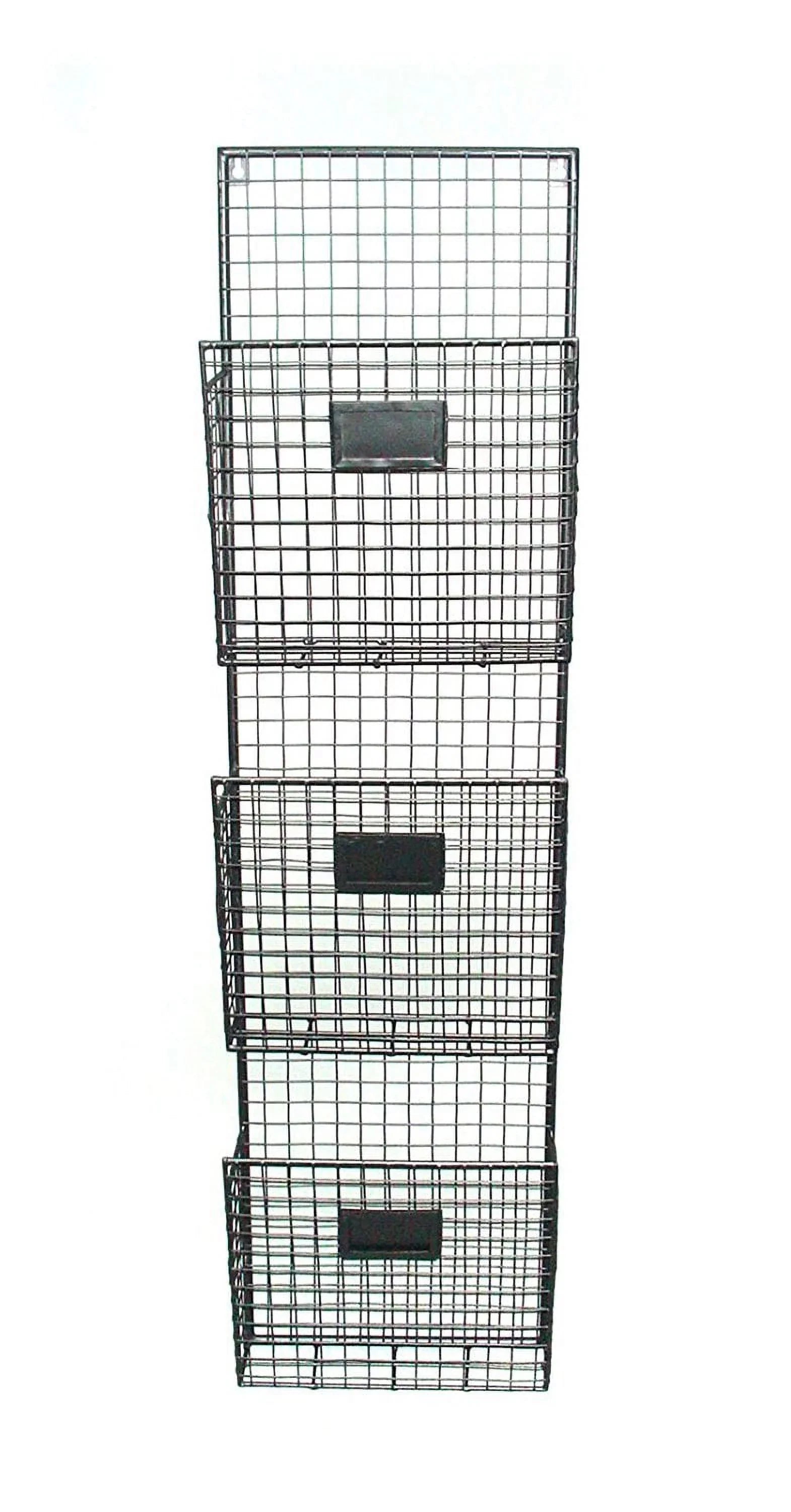 Black Wired 3 Tier Wall File Holder