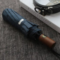 Umbrella Men Business 10 Ribs Wood Handle Golf Sun Umbrellas Windproof Anti  Parasol Clear Umbrella UPF50+