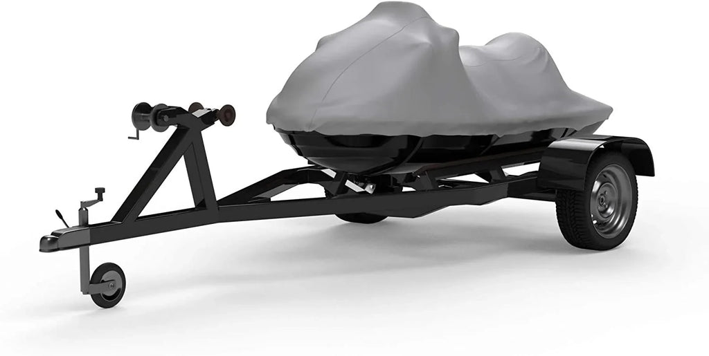 Weatherproof Jet Ski Covers for Yamaha Wave Runner  2013-2019 - Gray - Highest Fabric Quality - All Weather - Trailerable - Protect from Rain, Sun, & More! Includes Trailer Straps & Storage Bag