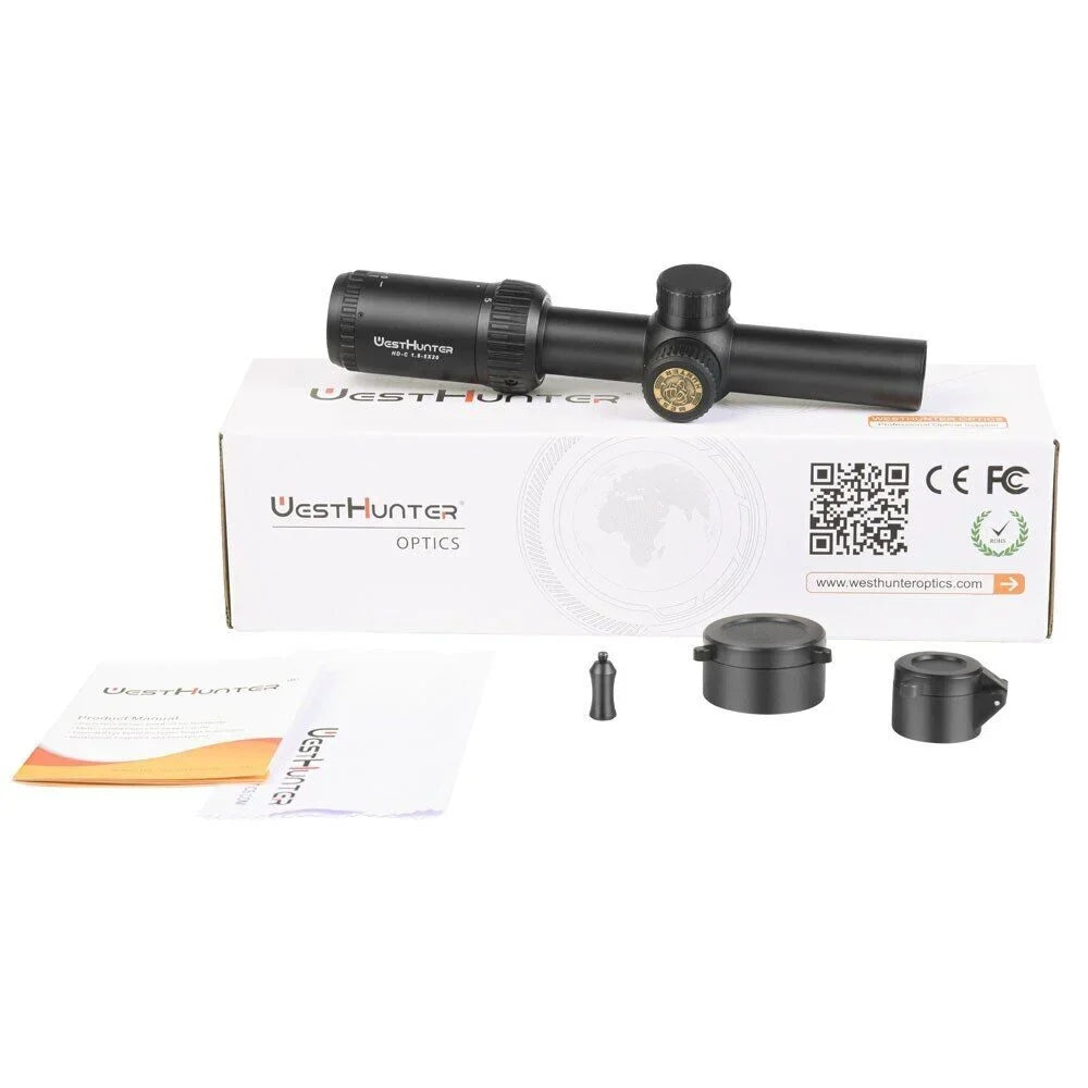WestHunter -C 1.5-5X20  Scope Clear View Compact Hunting Sights,11mm Dovetail Rings