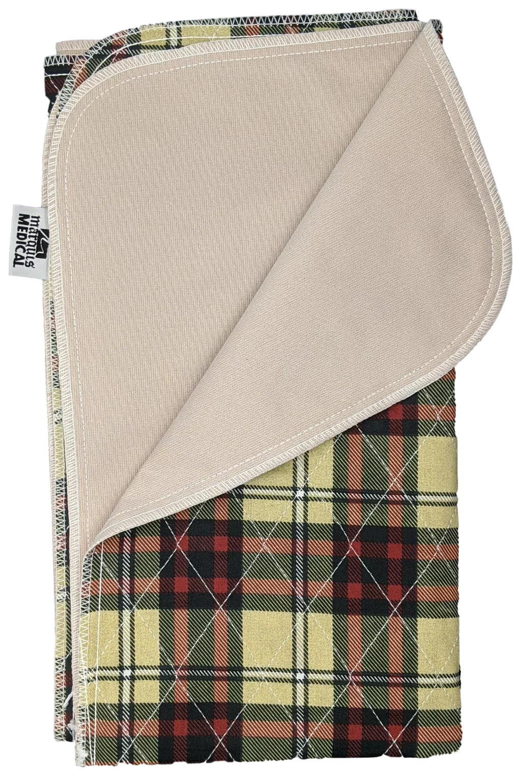 24 Pack Bed Pad Washable Incontinence Underpad - Absorbent Stain Masking Urinary Protection for Seniors Children 34 x 36 Plaid