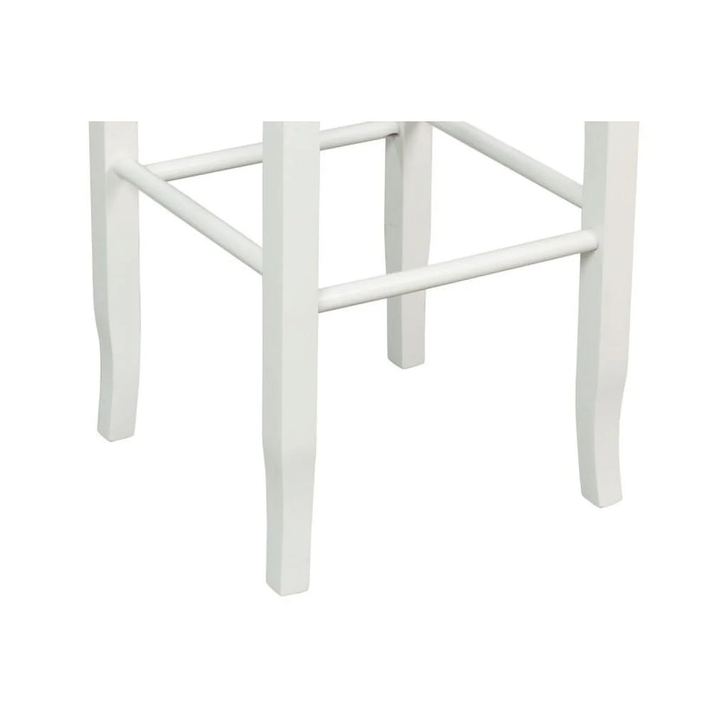 29"  Rush Stool, White