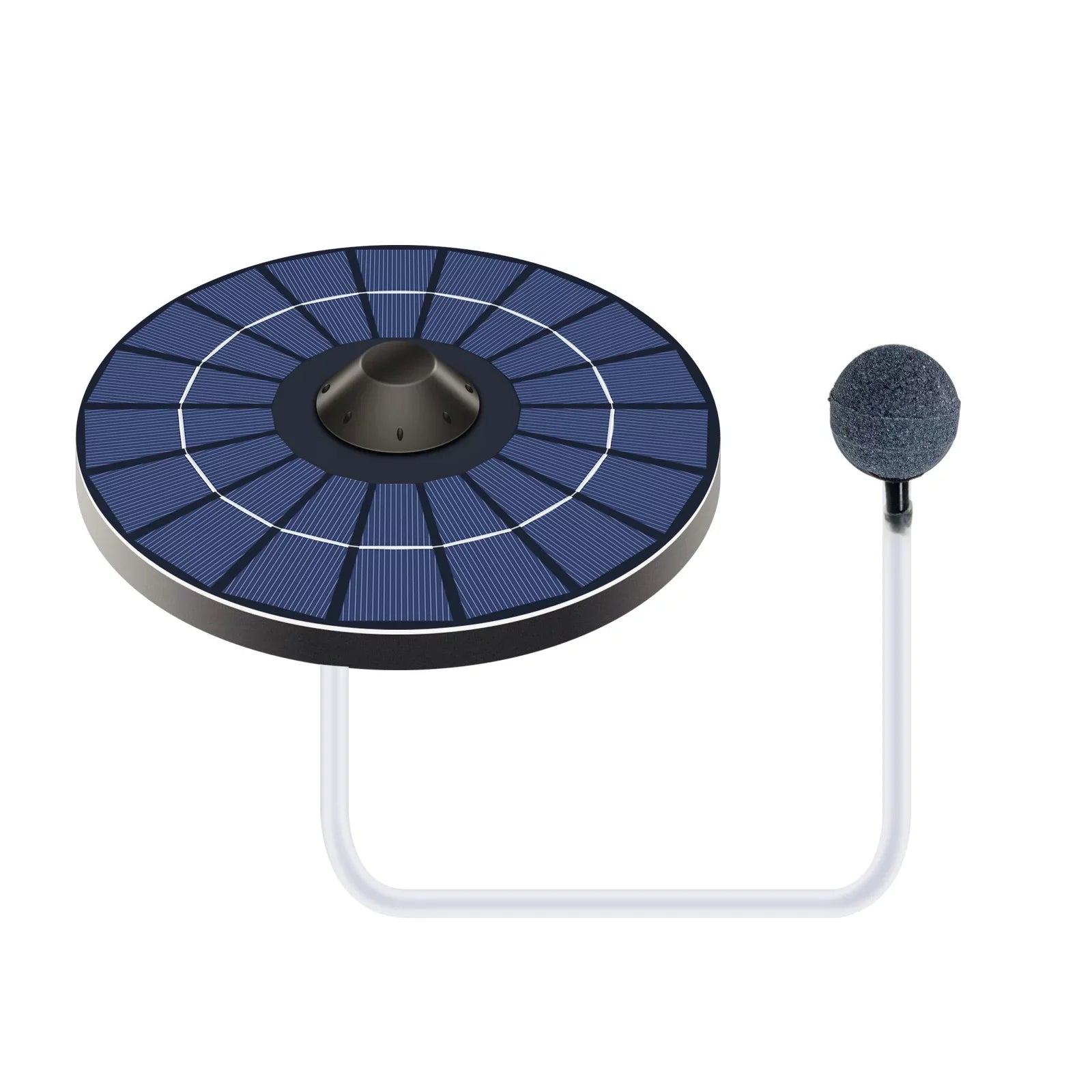 Solar Pond Aerator Pump With Air Hose and Bubble Stone Pond Aerator Fish Tank Oxygenator for Birdbath Fountain Small Pond Circulation