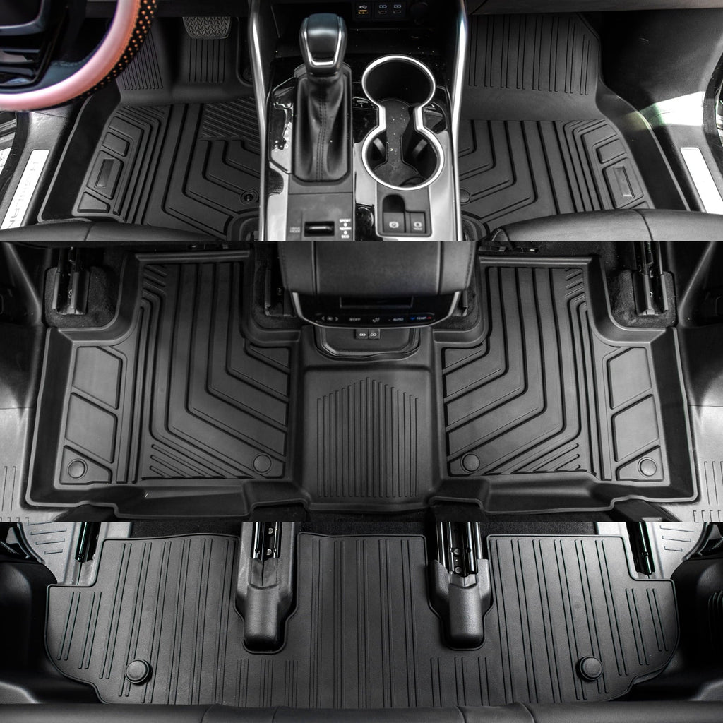 Fit 2020-2024 Toyota Highlander Trunk Mat Cargo Mat with Backrest Mats 2023 Highlander Accessories