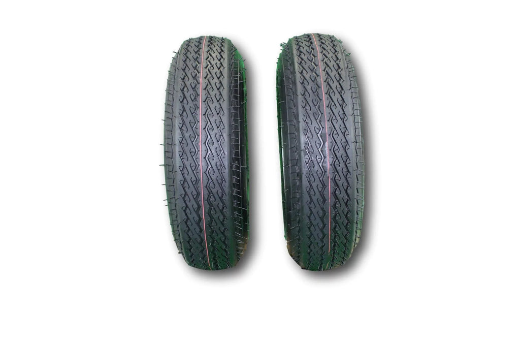 Antego Tire and Wheel 2-Pack Antego Trailer Tire on Rim 480-8 4.80-8 Load C 4 Lug White Wheel
