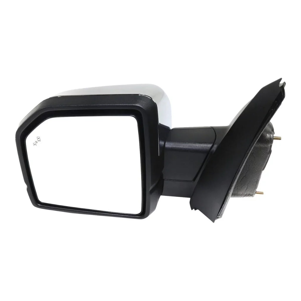 AutoShack Driver Mirror Power Power Folding Heated Chromed Chrome Replacement for 2015 2016 2017 2018 Ford F-150 2.7L 3.0L 3.3L 3.5L 5.0L V6 V8 4WD  KAPFO1320529