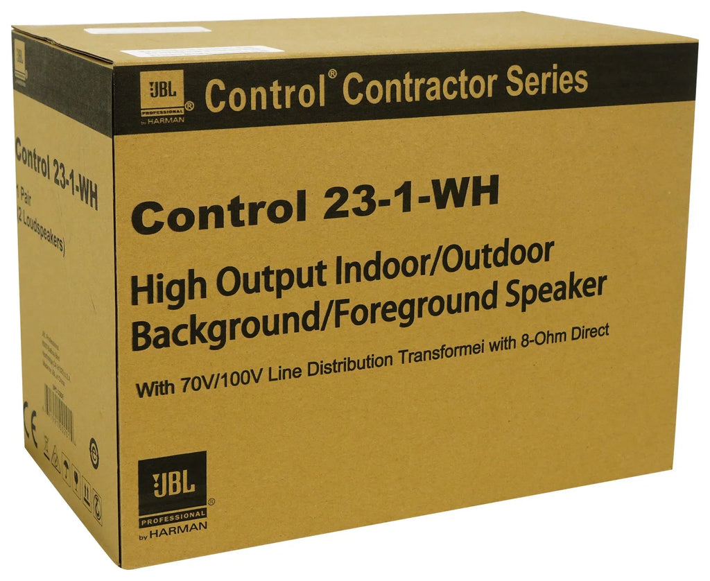 (8)  Control 23-1 White 3" Indoor/Outdoor 70v Commercial Wall Speakers + Amp
