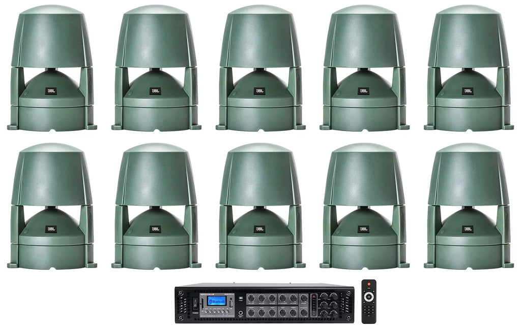 (10)   85M 5.25" Commercial 70v Outdoor Landscape Speakers+Amplifier