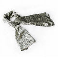 Blancho  Ivory Leopard Animal Print Elegant Exquisitely Soft Silk Scarf/Wrap/Shawl - Small