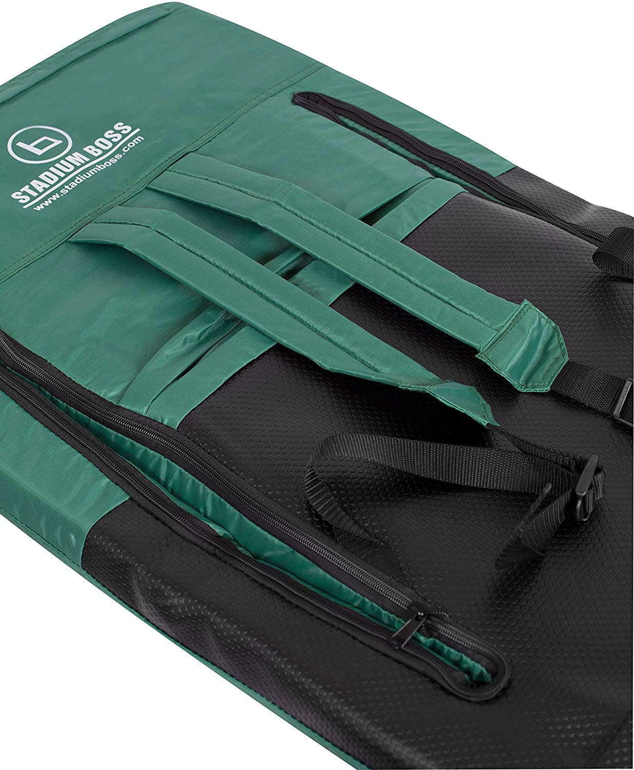 Stadium Seat Reclining Bleacher Chair Folding - Dark Green
