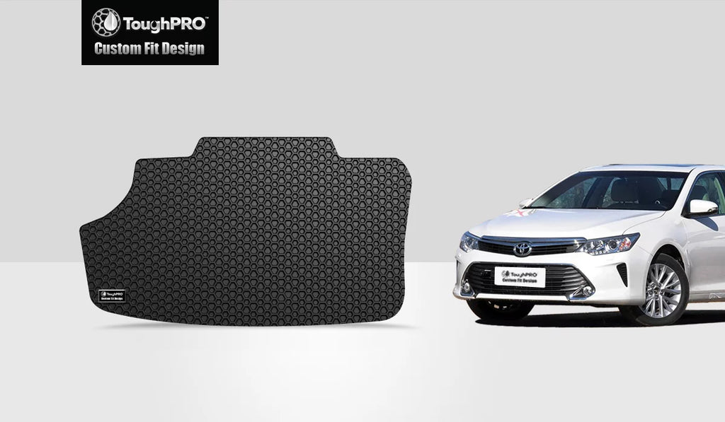 ToughPRO - Trunk Mat Compatible with  Camry - All Weather Heavy Duty (Made in ) - Black Rubber - 2015
