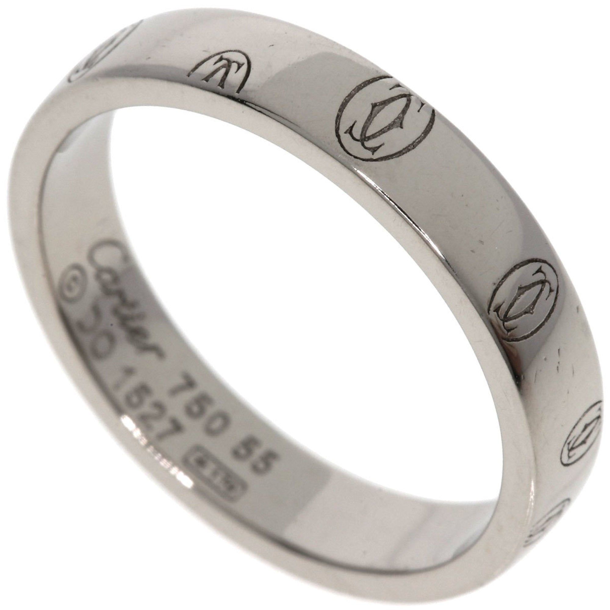 Pre-Owned Cartier Happy Birthday #55 Ring, 18K White Gold, Women's,  (Good)