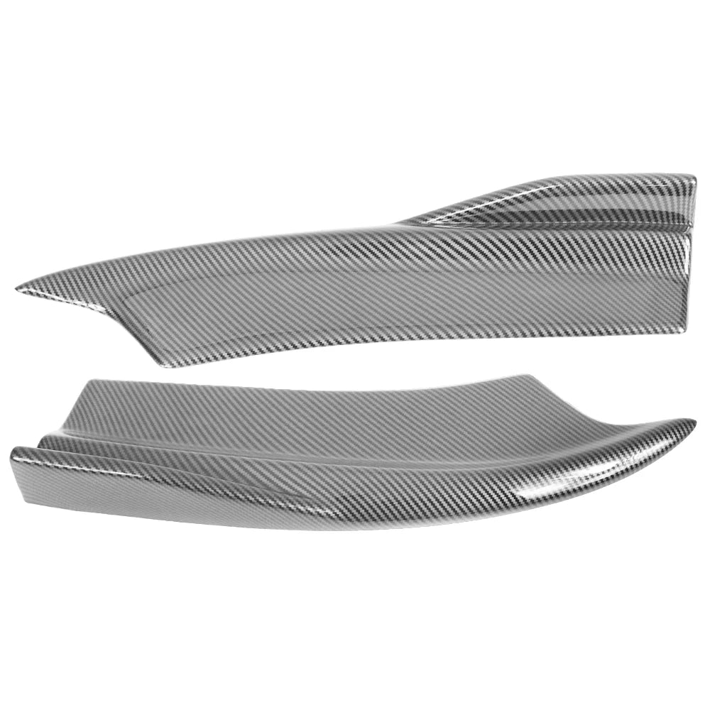 Ikon Motorsports Compatible with 15-23 Dodge Charger V2 Style Rear Bumper Lip Side Apron Carbon Fiber Print