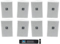 (8)  Control 23-1 White 3" Indoor/Outdoor 70v Commercial Wall Speakers + Amp