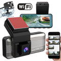 Wi-Fi Front and Rear Dual Dash Cam, EEEkit Car Dual Dash Cam with Night Vision, 170° and 140° Wide Angle, 3.16" Screen, Waterproof Car Driving Recorder Support Loop Recording, Parking Mode, G-Sensor