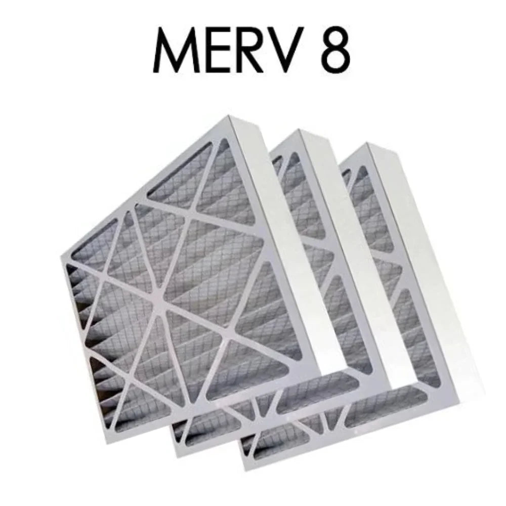 16x20x4  8 Pleated Air Filter 3PK | 15.5x19.5x3.625 - Actual Size