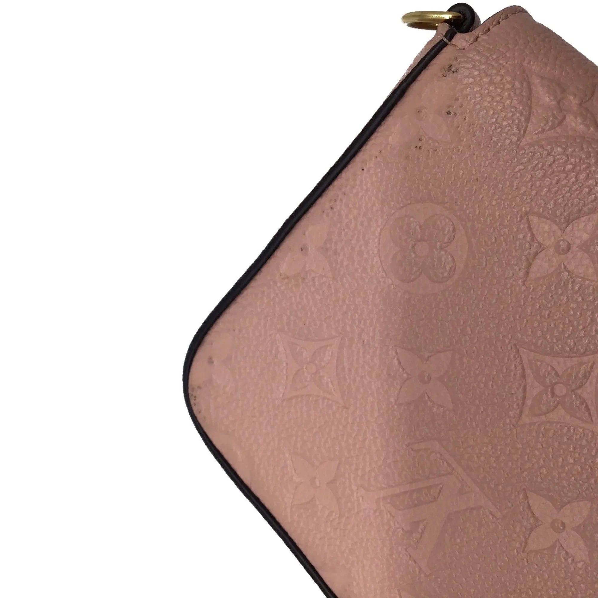 Pre-Owned   Louis Vuitton Monogram Implant Pochette Felicie M67856 Chain Wallet Bag Pink G Hardware Gold Rose Ballerine Women's (Fair)