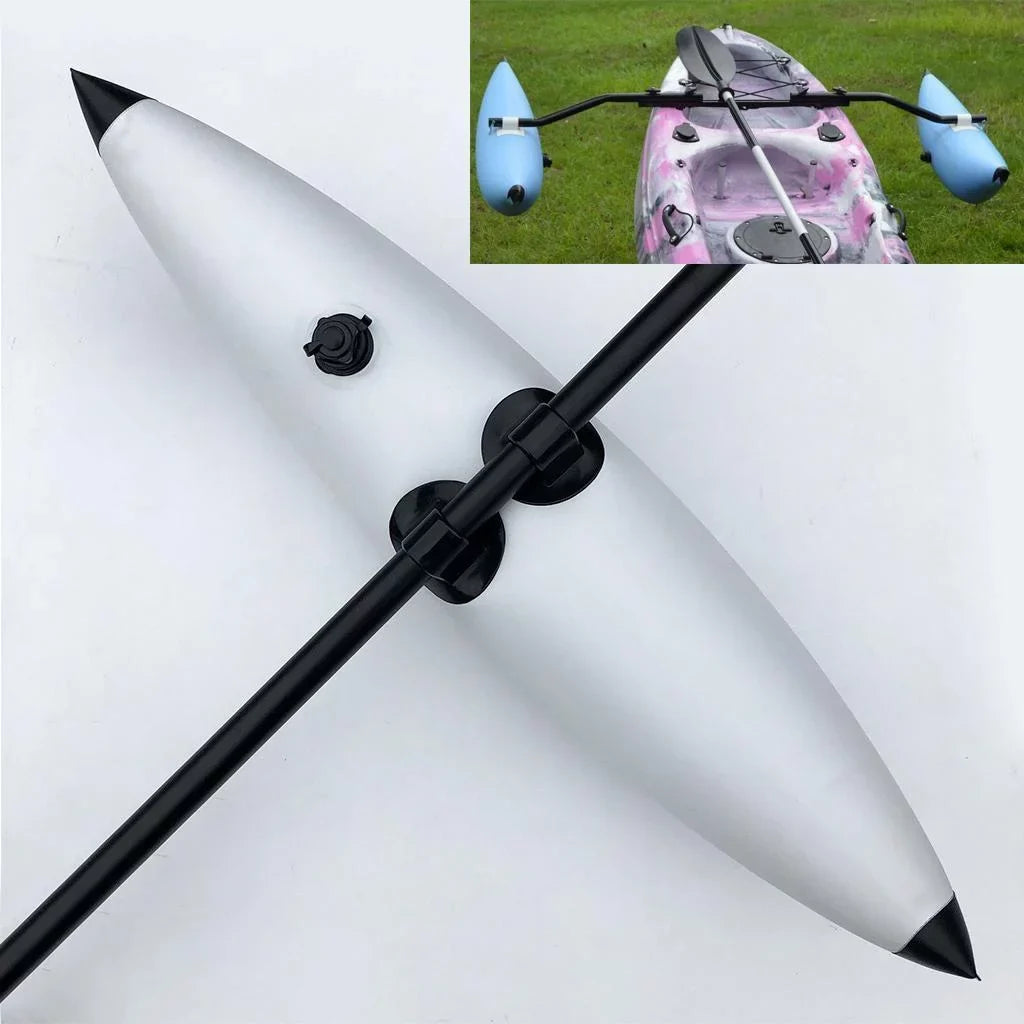 Heavy Duty Durable  Inflatable Outrigger Stabilizer ing Buoy for Kayak Canoe Standing Beginners White
