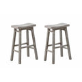 29 in. Sonoma Saddle Barstool, Storm Gray Wire-Brush - Pack of 2