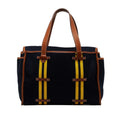 Pre-Owned Authenticated Hermès Cabas Camail Tote Bag Wool Fabric Blue Unisex (Good)