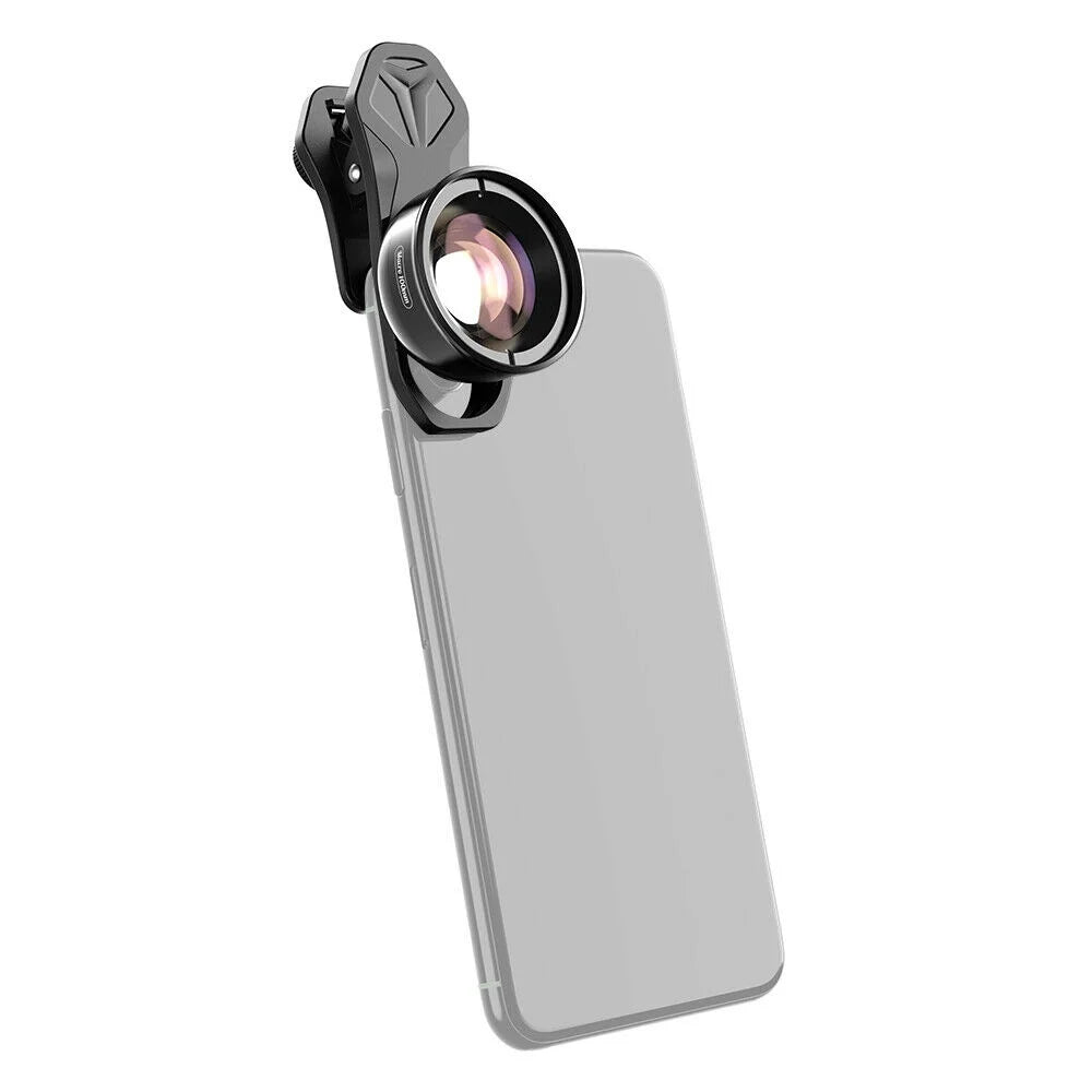 Aluminum Alloy 4K  Detachable Clip Cellphone Macro Camera Lens 40MM-70MM Shooting Distance Multi-Layer Optical Coated External Lens Accessory
