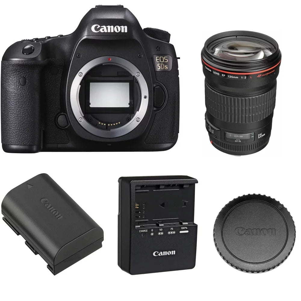 Canon  5DS  Camera Body with  135mm f/2L  Lens