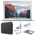 Apple MacBook Air 13-inch (i5 1.6GHz, 128GB ) (Early 2015, MJVE2LL/A) - Silver Bundle with Black Zipper Sleeve + Laptop Starter Kit + Cleaning Kit (Refurbished)