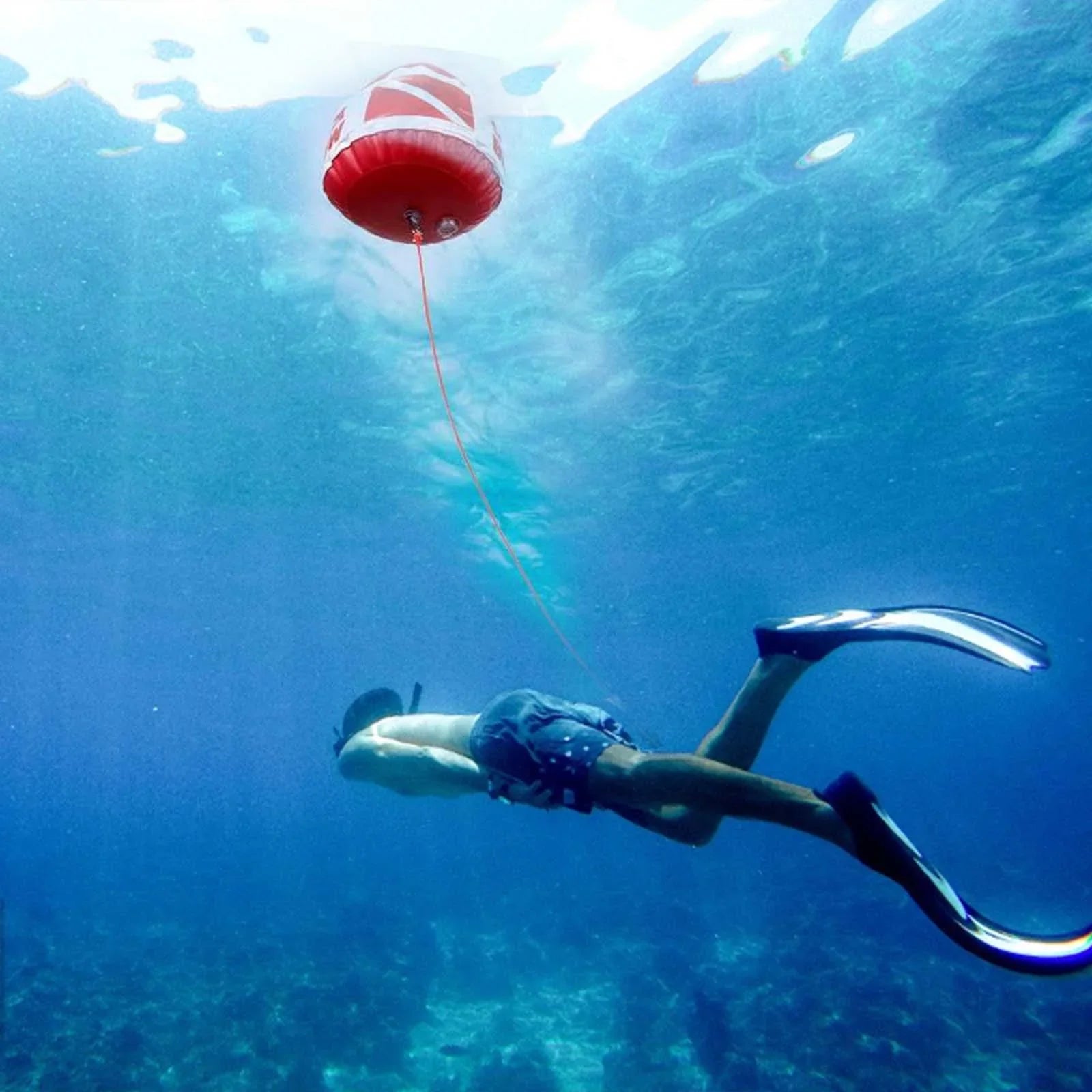 funtasica Dive Flag Float Buoy Dive Flag High Visibility Float , Inflatable Floater for Surface ing, Diving, Fishing