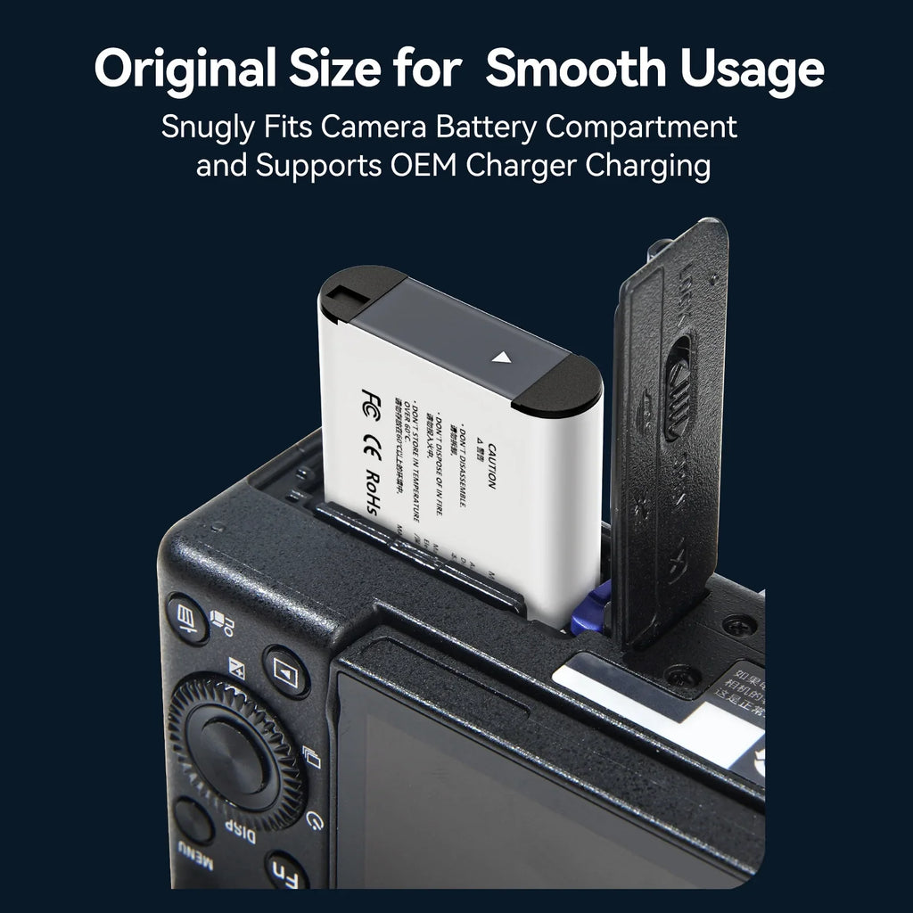 Dcenta Charging Case with  -001 2pcs -BX1 Batteries + 3-Slot Battery: Compatible with Sony -1/ RX100M6/ H400/ WX350/ RX100/ HX50/ -PJ410/ -X3000R/ -CX405/ -
