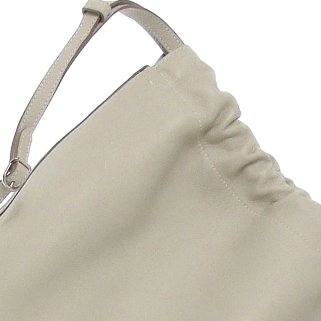 Pre-Owned Authenticated Hermès Cheri Bridado Backpack Calf Leather Gray Unisex (Good)