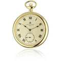 Unitron Enterprise  -Plated Stainless Steel Open Face Gold Dial Pocket Watch