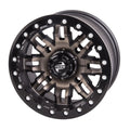(2 Pack) 4/156 Tusk Teton Beadlock Wheel 14x7 4.0 + 3.0 Smoke/Black For  Wolverine  4 1000 R-Spec 2022