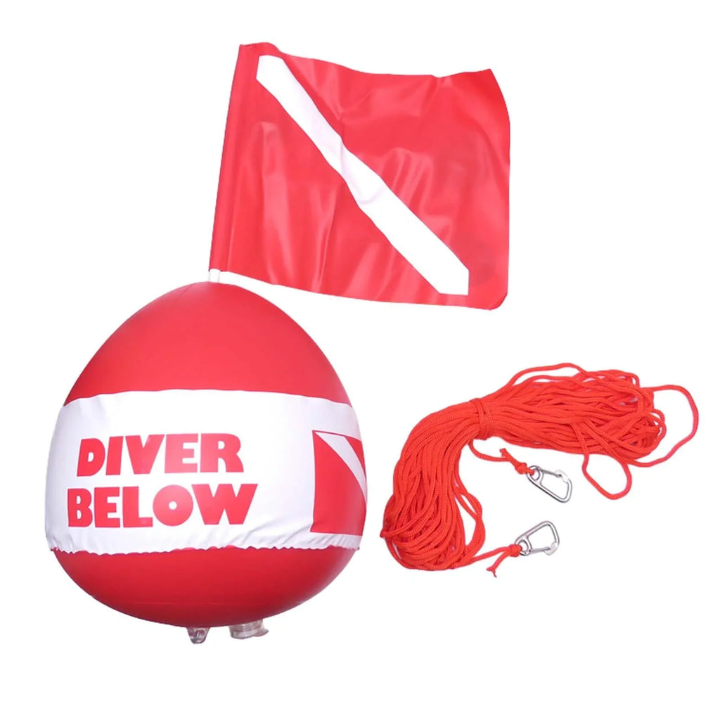 funtasica Dive Flag Float Buoy Dive Flag High Visibility Float , Inflatable Floater for Surface ing, Diving, Fishing