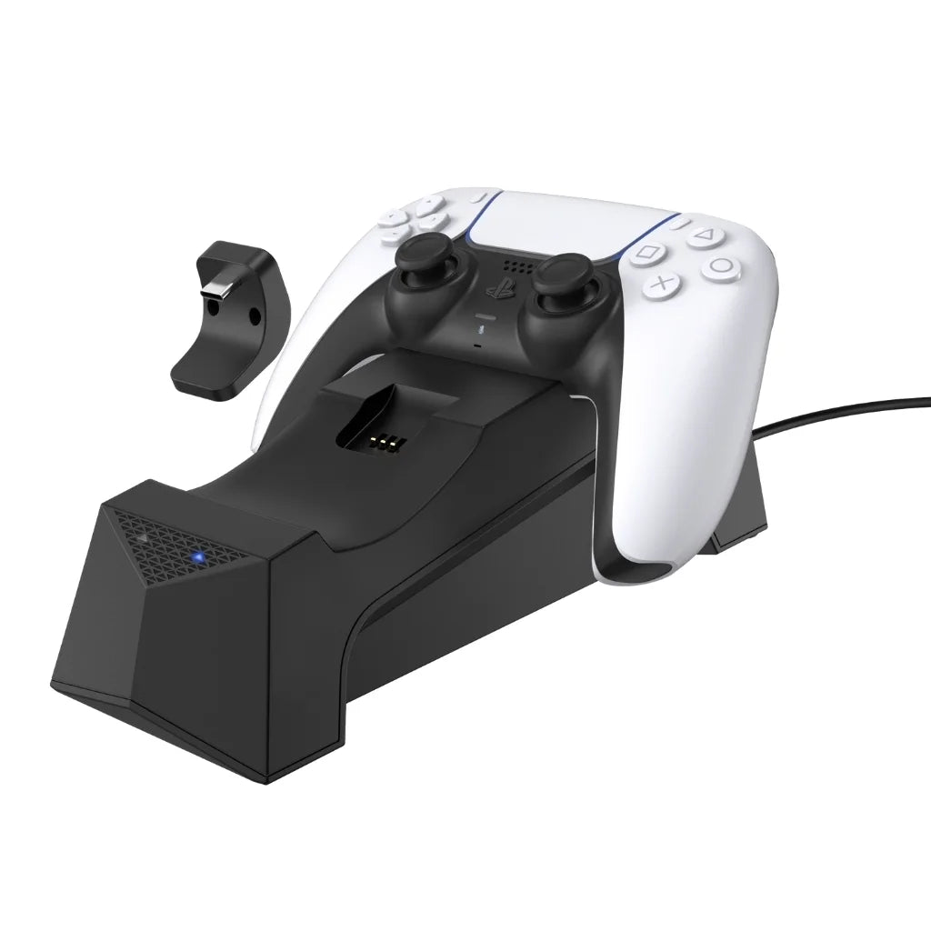 Sony Playstation 5 Disc Version (Sony PS5 Disc) with Extra Controller and Dual Charging Station - Starlight Blue Bundle