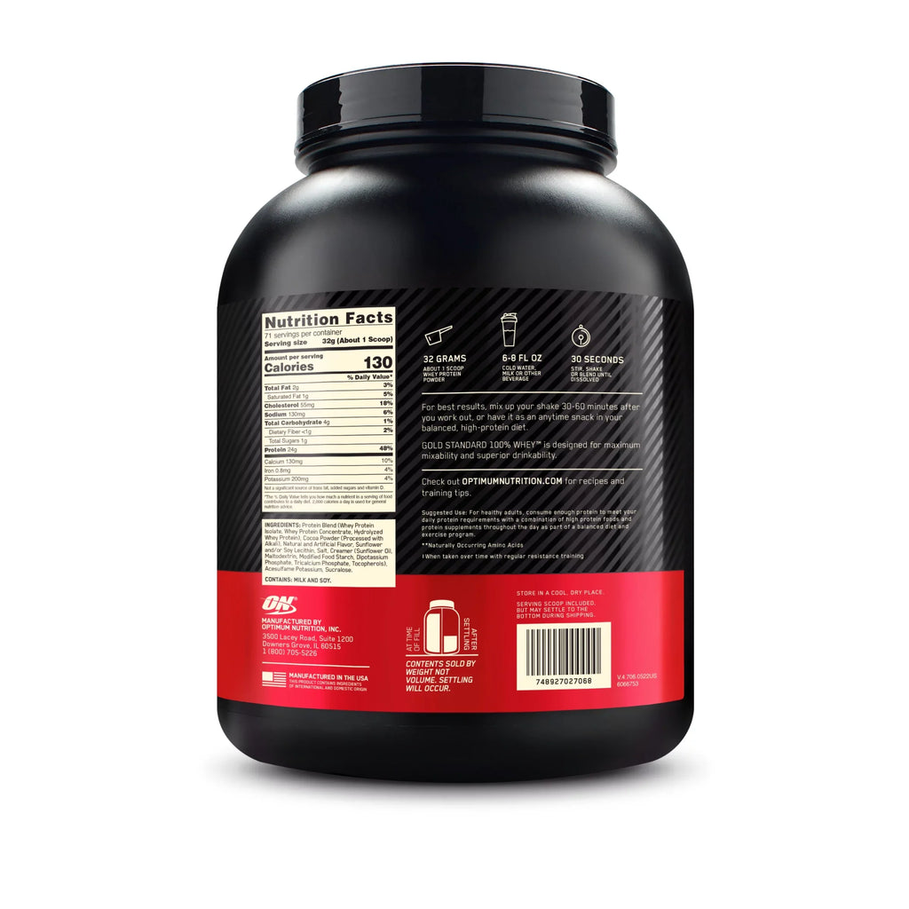 Optimum Nutrition, Gold Standard 100% Whey Protein Powder, Chocolate Coconut, 5 lb, 71 Servings